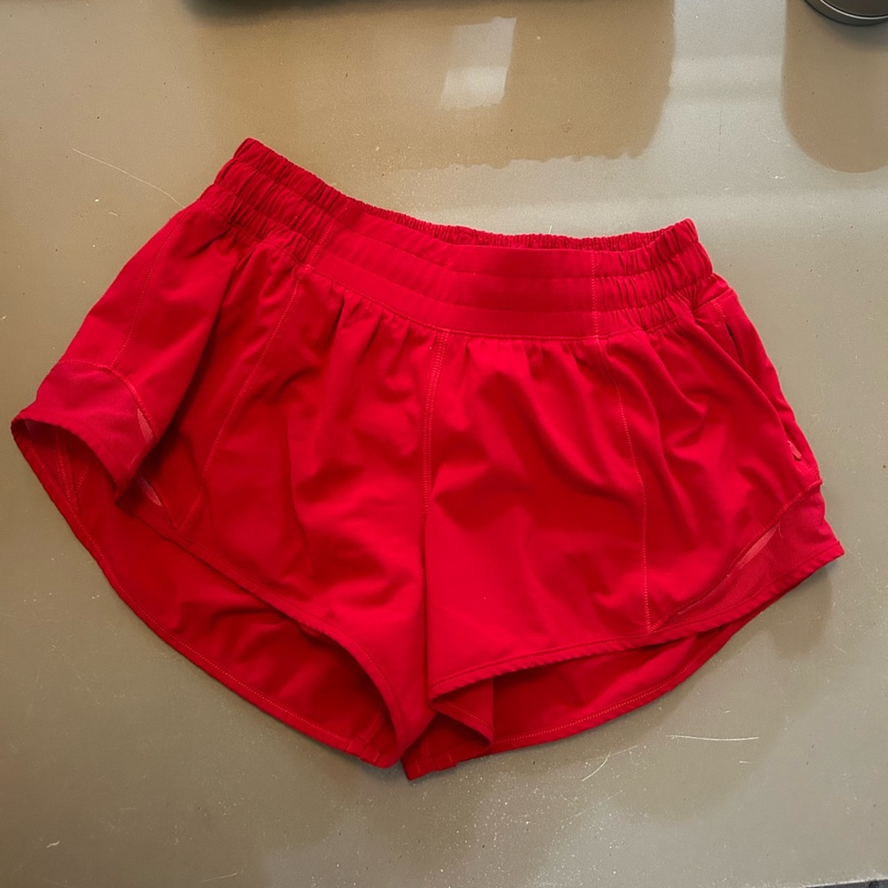 Lululemon Red hotty hot shorts